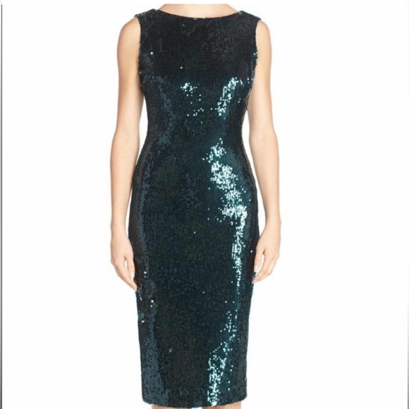 Dress the Population Green Sequin Dress S - Picture 1 of 15
